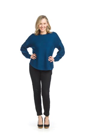 ST-15291 - Lightweight Balloon Sleeve Sweater  - Colors: Burgundy, Cobalt - Available Sizes:XS-XXL - Catalog Page:3 